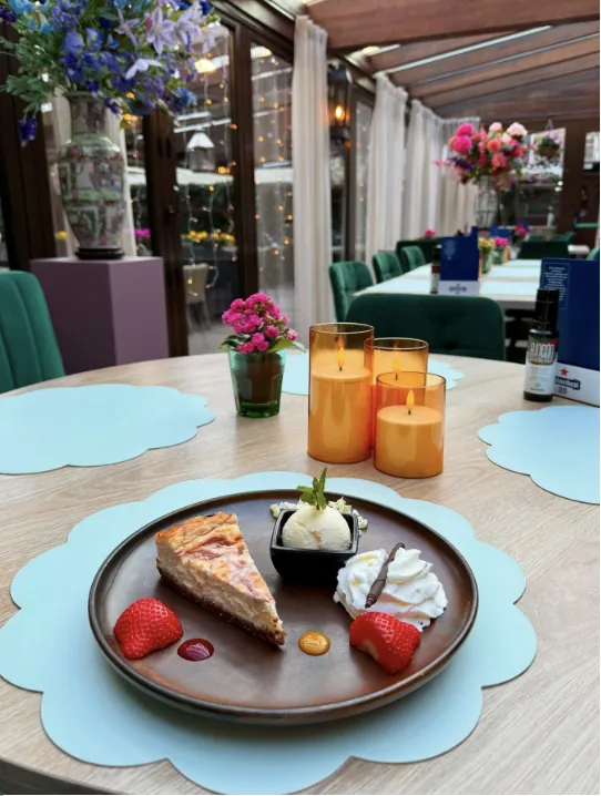Dessert in de serre